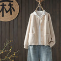 Autumn And Winter Long-sleeved Knitted Sweater With Button Pocket Outerwear